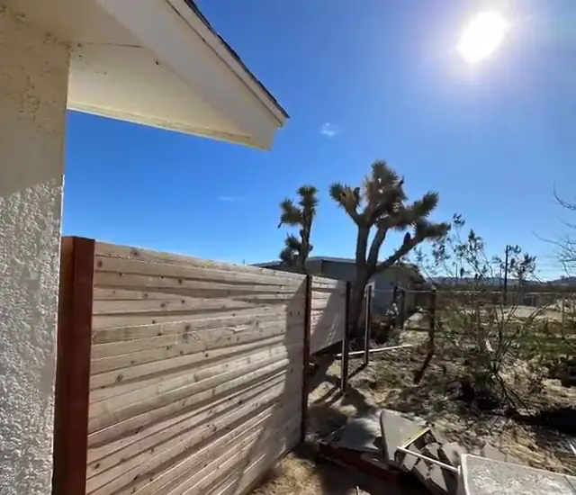 Finished horizontal wood fence